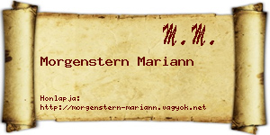 Morgenstern Mariann névjegykártya